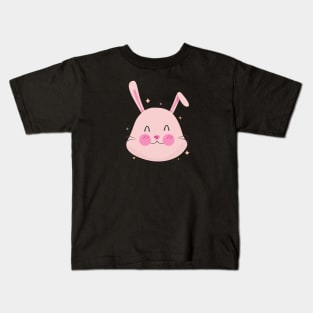 Cute Rabbit Bunny Cartoon Animals Character Design Kids T-Shirt
